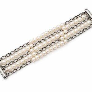 Retired Silpada 5-Strand Pearl Sterling Silver Bracelet